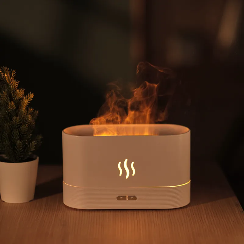 Factory Customized Room Direct Sale Fire Flame Humidifier Aromas Diffuser Air Essential Oil Ultrasonic Humidifier
