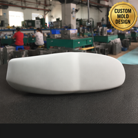 Coussin de selle de vélo en mousse blanche longue et profilée, ergonomique et lisse, pour moto et vélo, remplacement, moulage par injection, OEM