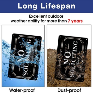 Double Sided Eco-Friendly Corrugated Aluminum Alloy Yard Cards No Soliciting Sign Stakes Weather Resistant Custom Sizes - Product Image 2