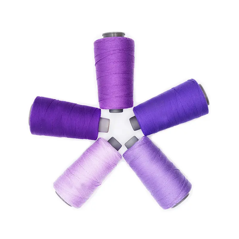 Высокое качество, Новое поступление, 100% полиэфир, 20/3 цветная фиолетовая полиэфирная швейная нить для одежды