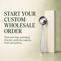 Cuillère doseuse en acier inoxydable avec logo personnalisé et emballage sur mesure pour les marques de café et de lait en poudre, commandes en gros personnalisées