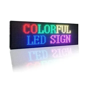 outdoor rgb full color rgb led programmable scrolling led display sign P5P10 indoor led moving message display board