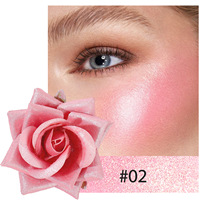 LEAF POEM - Iluminador en Polvo 3D con Forma de Rosa, Colorete Natural que Realza la Tez, Sombra de Ojos Multiusos con Forma de Flor