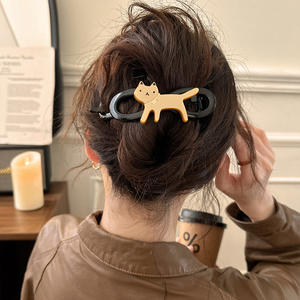 Qianjin kadın kedi saç tokası yeni stil karikatür % saç aksesuarları akrilik yapılmış - Product Image 4