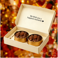 Boîte cadeau en chocolat personnalisée en matériaux recyclés de qualité supérieure avec gaufrage - Emballage alimentaire exquis pour les cadeaux de vacances et d'entreprise