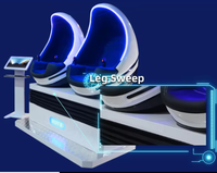 Simulateur de course et de tir 9D VR à 2 places, chaise œuf en fibre de verre, équipement de jeu pour centre commercial intérieur