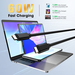PD 60W फ़ास्ट चार्जिंग 1M 2M 3M 10Gbps 20V 3A फ़ास्ट चार्जिंग USB 3.2 टाइप C से टाइप C 3A केबल टाइप C डेटा केबल - Product Image 2