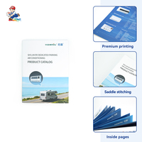 Impression de catalogues, brochures et livrets personnalisés en papier offset avec reliure piquée à cheval et format sur mesure pour la promotion d'entreprise