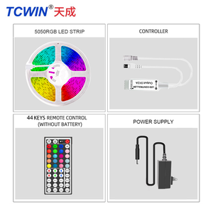 2025 Xu hướng thiết bị điện tử tcwin New Full Kit 5m 5050 RGB LED Strip ánh sáng + Power Adapter + 44 Key từ xa Trung Quốc LED Strip Kit/Set - Product Image 2