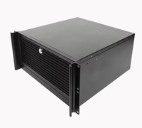 ODM OEM Boîtier d'ordinateur PC industriel 4U Rack 450mm Profondeur HTPC ATX Serveur avec ventilateur Stock en plastique