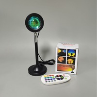 Lampe de table d'ambiance photo RGB mini-coucher de soleil transfrontalière Modèle 01-12 pour fond de diffusion en direct style Instagram