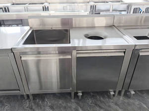 VICTORY évier de cuisine professionnel en acier inoxydable Double collecte des déchets alimentaires équipement de restauration pour hôtel cuisine commerciale - Product Image 6