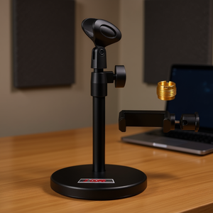 Soporte de micrófono ajustable de 5 niveles con soporte para teléfono y clip para micrófono, accesorio 3 en 1 - Product Image 2