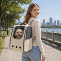 Sac de transport pour chien Oxford, pliable à quatre roues, grande capacité, écologique, respirant, sac à dos de voyage toutes saisons