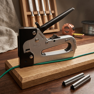 DIY Grade Pneumatic & Manual Wire Cable Stapler Wood <b>Power</b> Source JY819 Industrial Heavy Duty Manual Staple Gun - Product Image 2