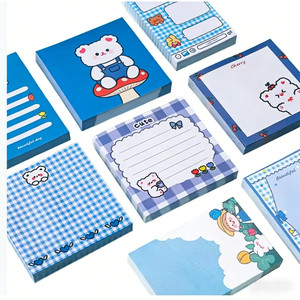 Papeterie personnalisée mignonne en papier ligné, blocs-notes pour enfants, autocollants de notes quotidiennes Kawaii Maid Cafe, 30/50 feuilles, fournitures scolaires, notes adhésives - Product Image 4