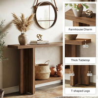 Console moderne en bois avec rangement pour entrée étroite et mobilier de salon de villa