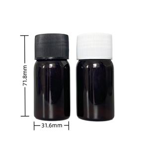 Piccola capacità 30ml PET nero sciroppo per la tosse medicina vuota plastica bottiglia di liquido orale con coperchio a vite - Product Image 5