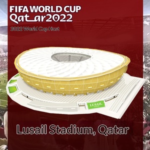 Puzzle 3D Stéréoscopique Multifonctionnel DIY Transfrontalier Qatar pour l'assemblage de modèles de stades de football en papier - Product Image 2