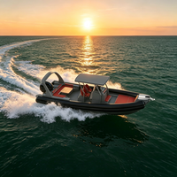 Bateau pneumatique de pêche en haute mer à coque en fibre de verre de 28 pieds (860 cm) avec tubulure Hypalon Orca, haute vitesse, haute performance