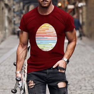 T-shirt à manches courtes pour homme, col rond, imprimé numérique, coupe ample, 100% coton, respirant, tricoté, vêtements décontractés d'été - Product Image 1