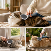 Brosse à poils pour animaux de compagnie classique anti-rayures en TPR, outil de démêlage pour chiens, fonction autonettoyante, vente en gros disponible