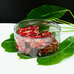 Boîte à bonbons Happy Candy, boîte transparente vide, boîte ronde en plastique de qualité alimentaire, boîte cadeau créative pour mariage chinois, sensation haut de gamme - Product Image 1