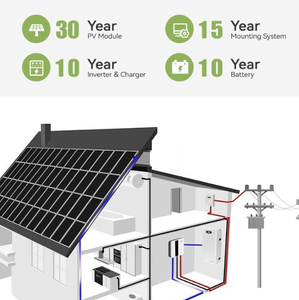 Home 5kWh Hybrid Grid Lithium <b>Battery</b> Photovoltaic Storage Charging Integrated System Wall-<b>Mounted</b> - Product Image 2
