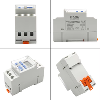 Relé de Tiempo Digital Programable EARU de 7 Días, Interruptor de Control de Tiempo, AC 220V 230V 12V 24V 48V 16A, Montaje en Riel DIN THC15A