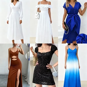 Vente en gros à prix réduit de robes pour femmes, lot de vêtements en vrac, lot de vêtements mixtes, origine CN/GUA, modèle QZ-063 - Product Image 4