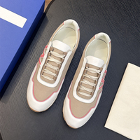 Sneakers décontractées pour hommes en daim et mesh, style rétro, à lacets
