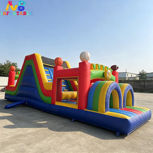 Petit parcours d'obstacles gonflable avec toboggan, aire <span class=keywords><strong>de</strong></span> <span class=keywords><strong>jeux</strong></span> gonflable sur le thème du sport pour les enfants, événements <span class=keywords><strong>de</strong></span> fête en plein air - Product Image 1