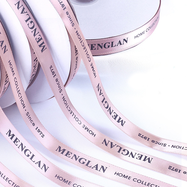 Factory Wholesale Custom 1cm Satin Ribbon 196 Colors Options Printing Satin Tape Grosgrain Gift Ribbon Roll