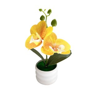 Orquídea Phalaenopsis Artificial en Maceta de 24 cm, Decoración para el Hogar, Adorno Interior - Product Image 5