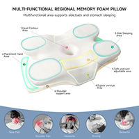 Oreiller ergonomique en mousse à mémoire de forme pour le cou, soutien cervical, contour de sommeil, coussin orthopédique pour l'alignement de la colonne vertébrale