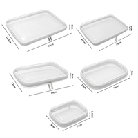 Transparent grand Portable Hardshell en plastique organisateur Zip boîte à crayons clair stockage coque dure étui à fermeture éclair pochettes avec poignée