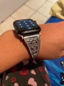 Pulsera de diamante brillante de lujo para mujer, para <span class=keywords><strong>Apple</strong></span> <span class=keywords><strong>Watch</strong></span> Series 6 <span class=keywords><strong>SE</strong></span> 5 4 3, correa de Metal para iWatch 40mm 44mm 38mm 42mm - Product Image 5