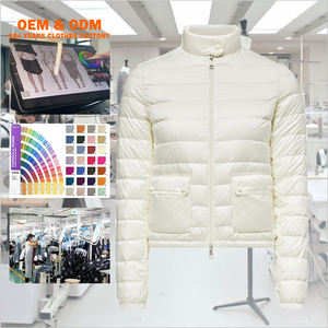 Winter Cotton Women Jackets Clothing Manufacturers Custom Logo Crop Tops Varsity Coat Bubble Puffer Jacket - Product Image 1