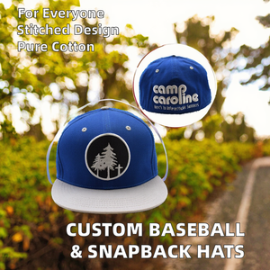 High Quality Customized Embroidered Outdoor 100% Cotton Baseball <b>Hats</b> Snap Backs <b>Flat</b> Bill Fitted <b>Hats</b> with Common Fabric Caps - Product Image 2