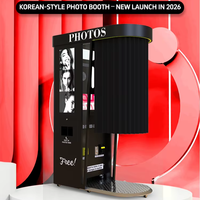 Machine Photobooth Miroir Magique DSLR pour Mariage avec Rideau Enveloppant, Imprimante et Écran Tactile