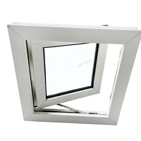 Diseño de arco negro Acero 48x60 Vinilo superior arqueado único Upvc Ventanas y puertas abatibles Marco OEM con persianas enrollables