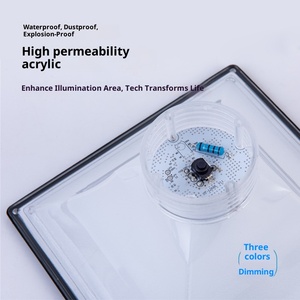 Lámpara Solar LED Cuadrada de 12W para Exteriores, Resistente al Agua (IP65), Regulable, para Patio y Pared Exterior, Suministro Transfronterizo - Product Image 2