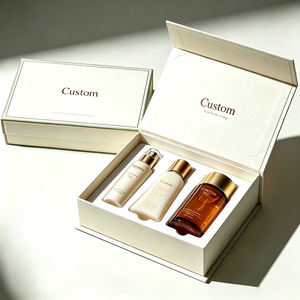 Boîte rigide personnalisée pour soins de la peau avec fermeture magnétique dissimulée et insert en pulpe pressée à l'état humide - Fabricant d'emballages cosmétiques - Product Image 1