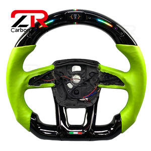 Volante in Fibra di Carbonio Nero con Display LED RPM per Lamborghini URUS HURACAN LP640 LP650 LP670 e <span class=keywords><strong>Audi</strong></span> Q5 - Product Image 1