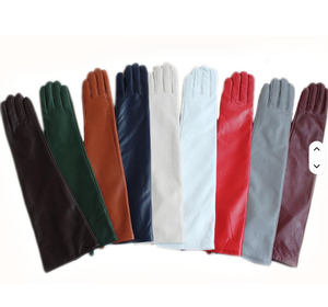 Gants longs en cuir de mouton personnalisés 2026 avec écran tactile, anti-boulochage, longueur coude, pour femme, pour le ski - Product Image 4