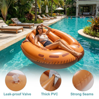 Riesiger Aufblasbarer PVC-Baseballhandschuh als Schwimmkissen, 151 x 131 cm, Jumbo-Sportthema für Kindergeburtstage
