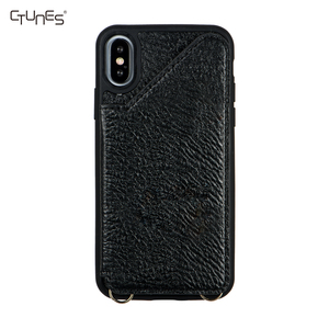 cuero cartera Flip caso de teléfono de cuero con hombro ranura para tarjeta monedero cubierta <span class=keywords><strong>del</strong></span> teléfono celular para Iphone - Product Image 3
