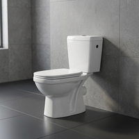 Qualité d'exportation P/S-Trap symphonique par gravité rinçage céramique sanitaire WC forme carrée salle de bain deux pièces placard à eau