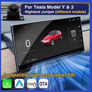 Highland HUD cho Tesla mô hình y & Mô hình <span class=keywords><strong>3</strong></span> cây bách xù Đầu hiển thị với kết nối <span class=keywords><strong>USB</strong></span> IPS camera phía trước màn hình & Air Vent Bảng điều khiển - Product Image 6