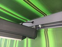 Auvent rétractable motorisé en aluminium avec éclairage LED pour patio extérieur et jardin
